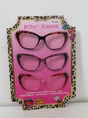 (B) Betsey Johnson 3-pack Reading Glasses